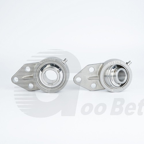 UCFB Metric Flange 3-Bolt Self Lube Pillow Block Bearing Stainless Steel 201-209 - Picture 7 of 22