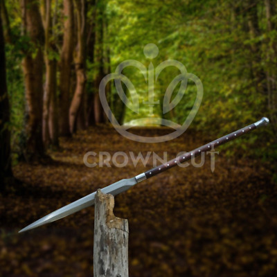 Long Handle Hand Forged Carbon Steel Viking Outdoor Jungle Survival Spear