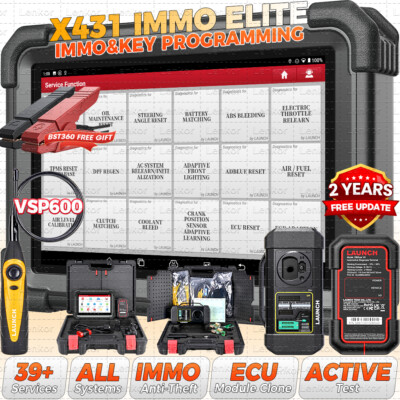 Launch X431 IMMO ELITE PLUS PRO 5 Key Programming Full System Diagnostic Scanner