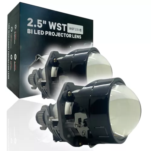 2 x 2.5" Full Bi-LED RHD Retrofit Projectors Lens like Xenon HID white hi/low - Picture 1 of 12