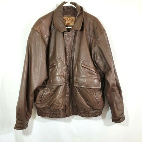mirage leather bomber jacket