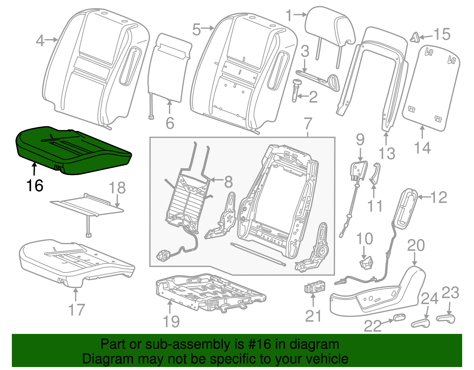 Genuine GM Seat Cover 19123884 eBay
