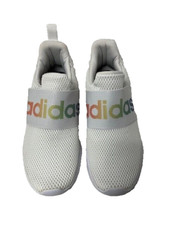 Adidas Women's White Rainbow Slip-on Sneaker Shoe Cloud Foam Shoe 5.5