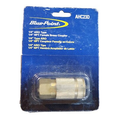 Blue Point Quick Coupler Blue-Point 1/4” ARO Type NPT Female Brass Coupler AHC23D By Snap-On NEW ...
