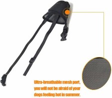 Lepark Nylon Mesh Dog Muzzle With Overhead Strap Small Black