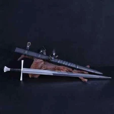 One Handed Crusader Knights Sword Double Edged 1060 Steel Blade Medieval Arming