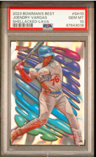 2023 BOWMAN'S BEST SHELLACKED SH10 JOENDRY VARGAS LAVA #/50 PSA 10 POP 1