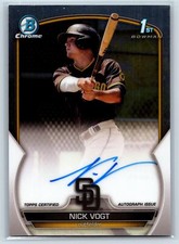 Nick Vogt 2023 Bowman Chrome Prospect Autographs AU San Diego Padres #CPA-NV