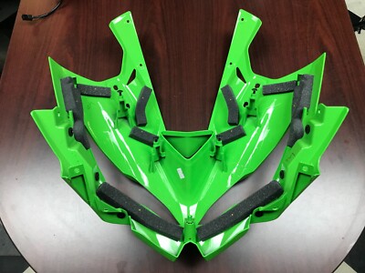 OEM Kawasaki 23 ZX4RR Front Nose Headlight Upper Fairing