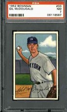 1952 Bowman #33 Gil Mcdougald - PSA 7