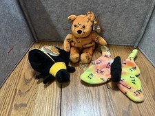 SALVIN0'S BAMMERS MUHAMMAD ALI Bear/ Bee/Butterfly Set MINT, TAGS, 1999