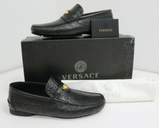 Versace Medusa Head Black Men's Moccasins Size 41.5 EUR/ 8.5 US