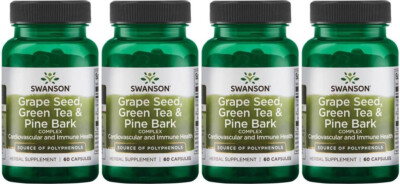 240 Capsules Grape seed, Green Tea & Pine Bark Complex Cardiovascular Health
