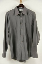Men's Gray Botany 500 Long Sleeve Button Down Shirt Size 16 1/2 34/35 A07-04 