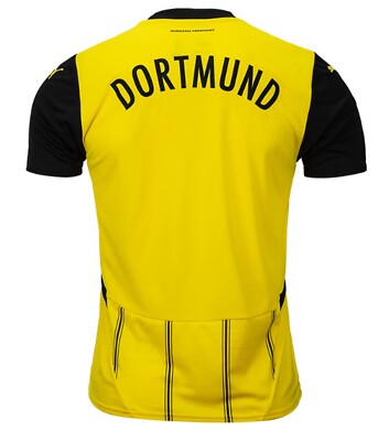 Puma Men Dortmund BVB Home T-Shirts Athletic Yellow Soccer Tee