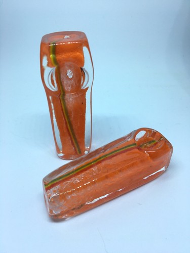 HEAVY SQUARE HAND PIPE 3” CUBE XC20O TUBE USA MINI BLOWN GLASS TOBACCO SMOKING 1 - Picture 8 of 12