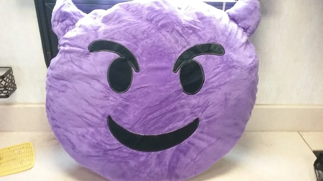 Devil sales emoji pillow