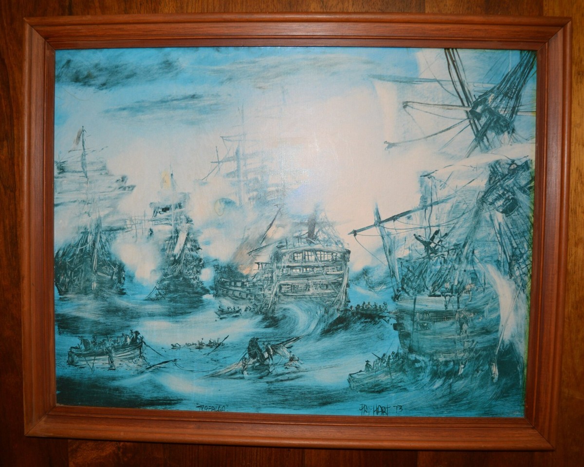 PRO HART 73 TRAFALGA PRINT 545mm x 430mm KEVIN CHARLES HART