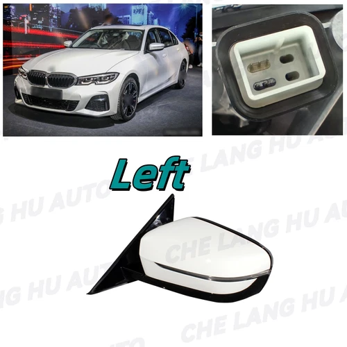 For BMW G20 G28 2019-2023 Left Driver Side Mirror White Blind Line Turn Lamp