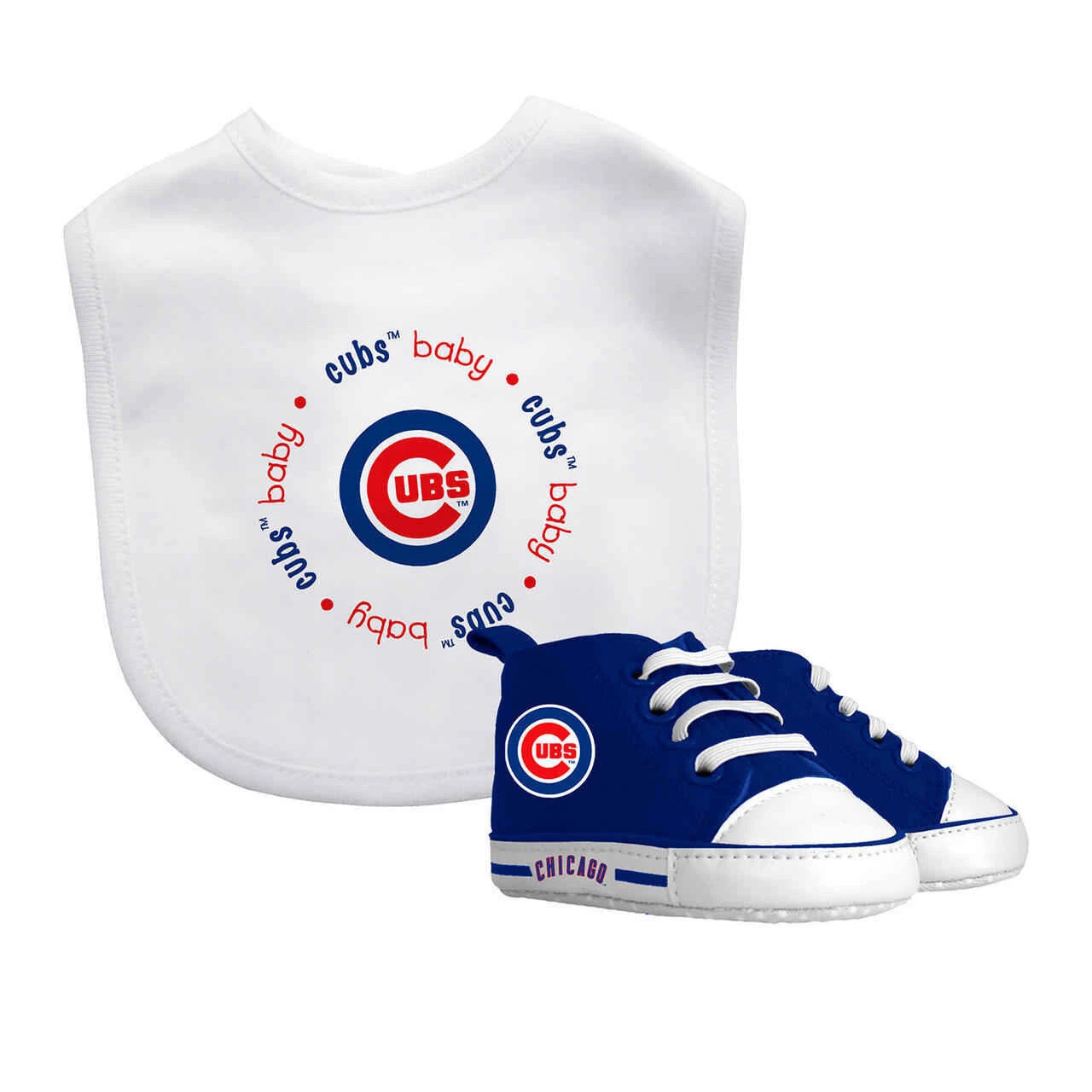 Chicago Cubs Bib and Pre-Walker Sneaker Gift Set by Baby Fanatic
