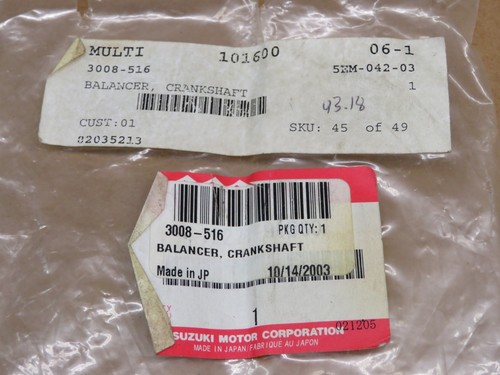 NOS OEM Arctic Cat 1997-2002 Balancer Crankshaft Thunder Cat Mountain Pantera - Bild 4 von 12