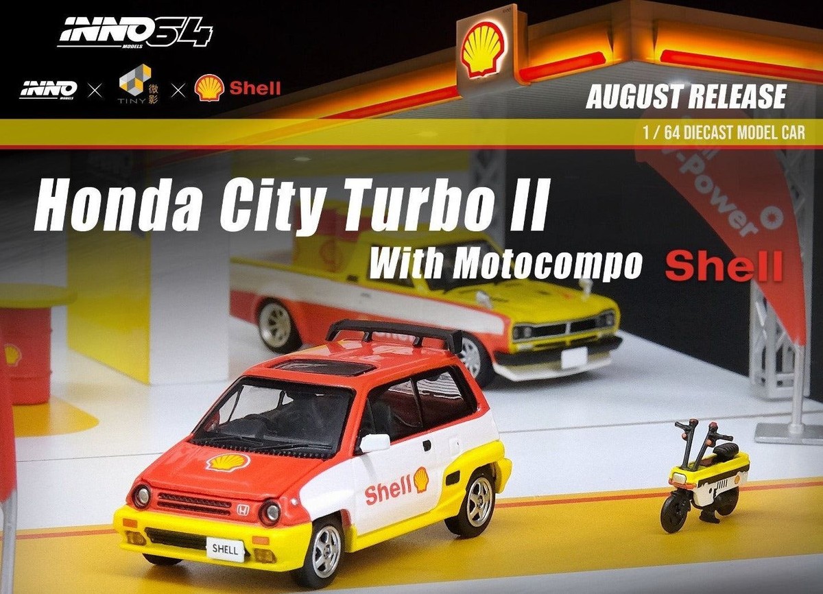 1:64 Honda City Turbo II w/Motocompo -- Shell -- INNO64 | eBay