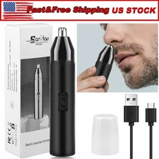 Cordless Nose Hair Trimmer -USB Rechargeable & Painless Electric Clipper for Man