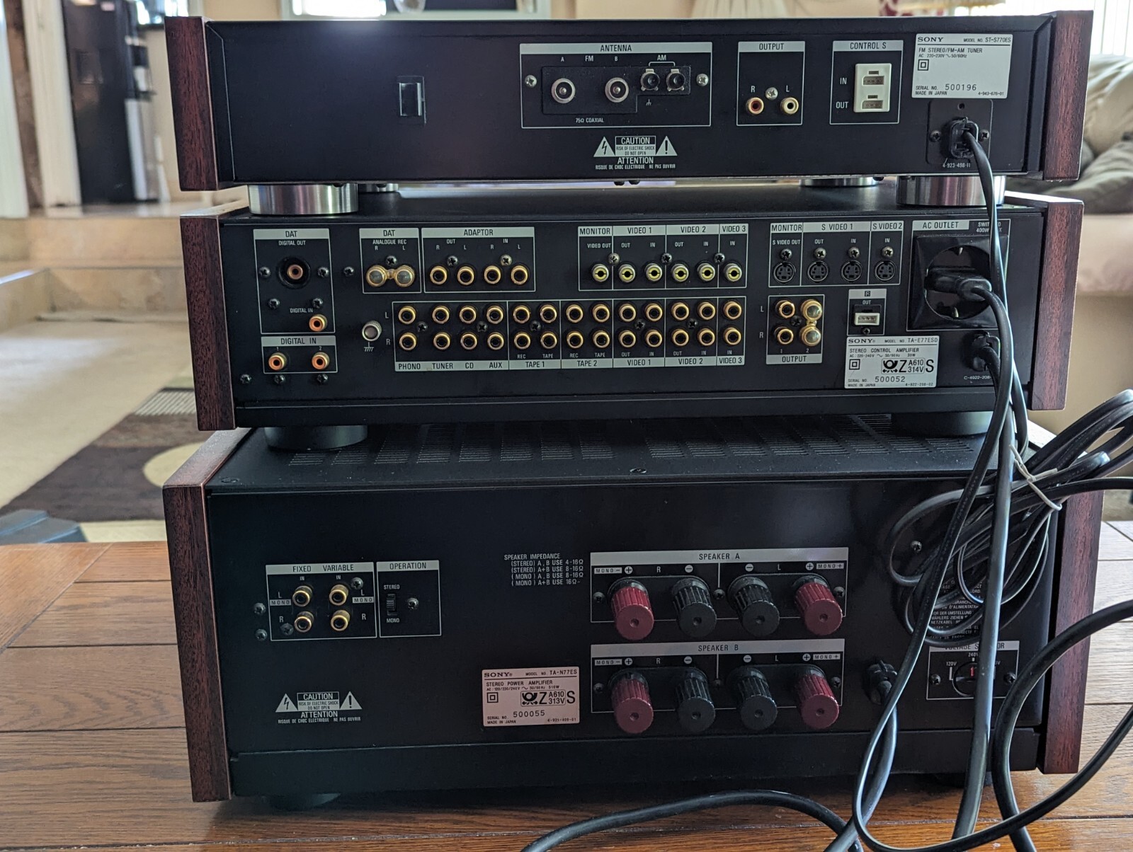 SONY TAN77ES POWER AMPLIFIER & TAE77ESD PREAMPLIFIER + S770ES TUNER