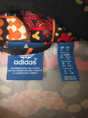 ADIDAS X Farm Maracatu Jacket Bomber Rare Vintage Print Gold Trefoil Women XS - Picture 2 of 4