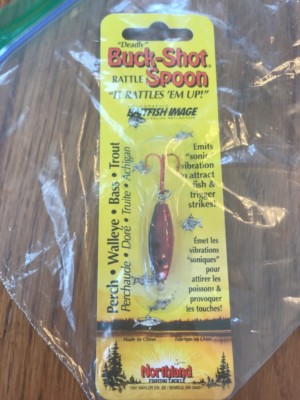 Buck Shot Rattle Spoon  it Rattles   Em Up!  BRS3-93 1/8oz Ships N 24h