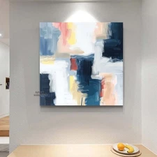 Abstract Modern wall Art Hand-Painted Oil Painting on Canvas 24in FA055