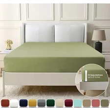 Hotel Luxury Single Fitted Sheet Only Extra Soft Wrinkle Free Fitted Bed Sheets