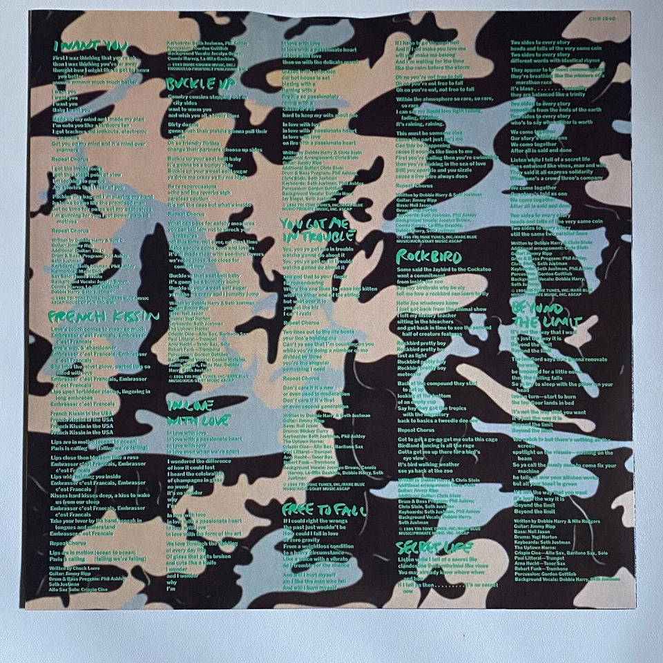 DEBBIE HARRY - ROCKBIRD ORIGINAL 1986 UK 12" VINYL LP EX/EX Foto 3 de 4