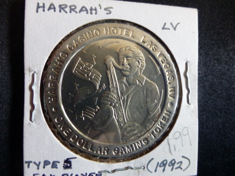 HARRAH'S HOTEL CASINO LAS VEGAS NEVADA $1 "SAX PLAYER" GAMING TOKEN