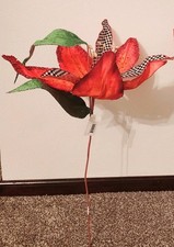 Mackenzie Childs LILY STEM Paradise W/Courtly Check - Embellished  NWT