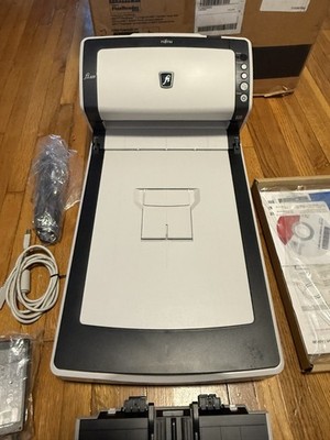 Fujitsu FI-6240 600 DPI Duplex Flatbed Image Document Scanner w/AC Adapter