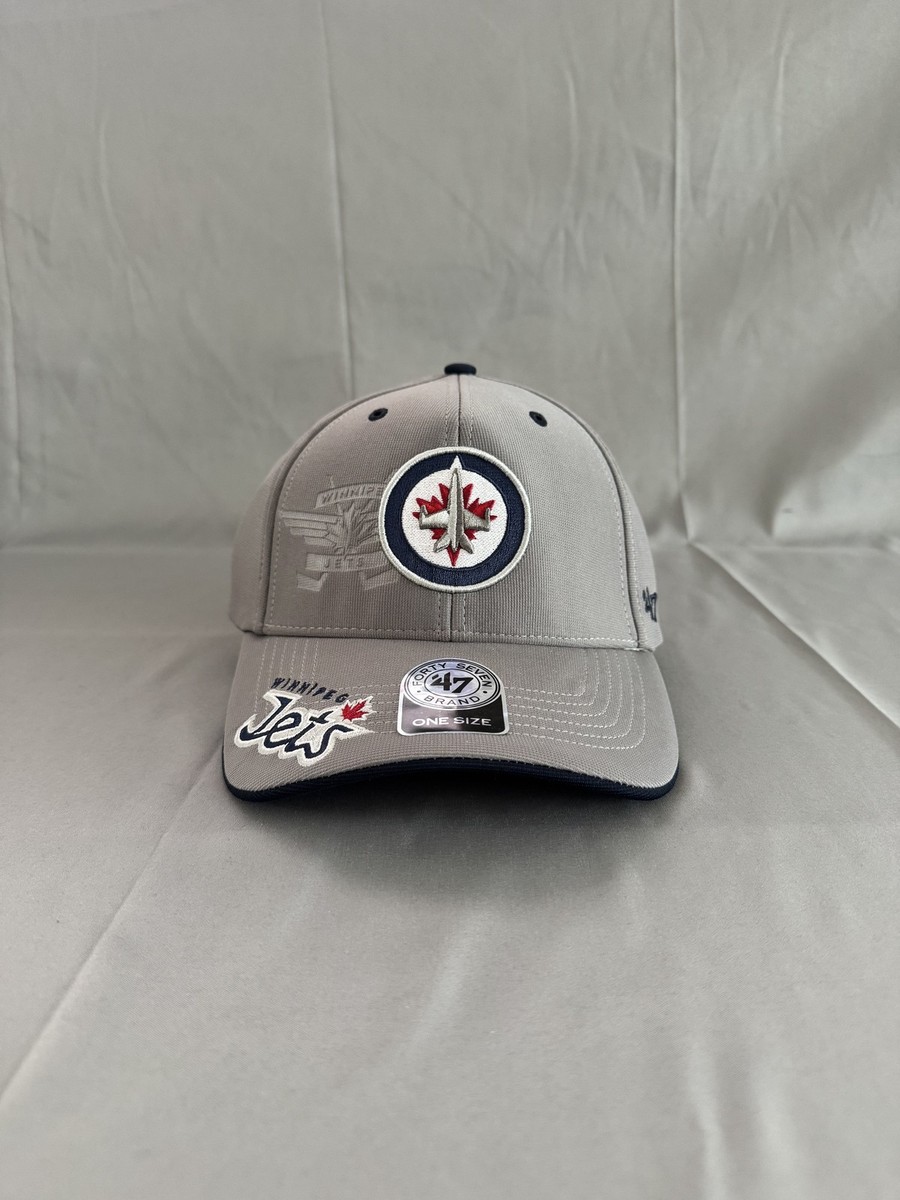 '47 Brand Winnipeg Jets NHL Baseball Cap Strapback Hat Grey Navy One Size