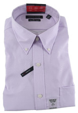 Tommy Hilfiger Mens Dress Shirt L 16.5 34/35 Lavender Button Down THFlex Stretch