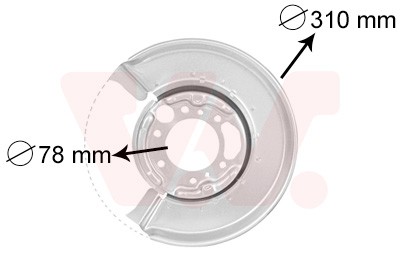 Van Wezel 3075373 splash panel, brake disc for Mercedes-Benz, Puch, VW