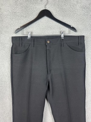 Vintage Levi's Pants Mens 42x32 Black Sta-Prest Dress Slacks Made USA 90s Grunge