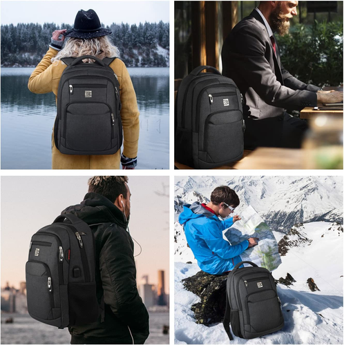 Zaino Antifurto da Viaggio con Porta USB, Portatile 15.6", Impermeabile - Foto 7 di 12