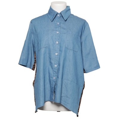 Zanzea Collection, Jeanshemd, Größe: L, Blau/Braun/Mehrfarbig, Leopard #Fla