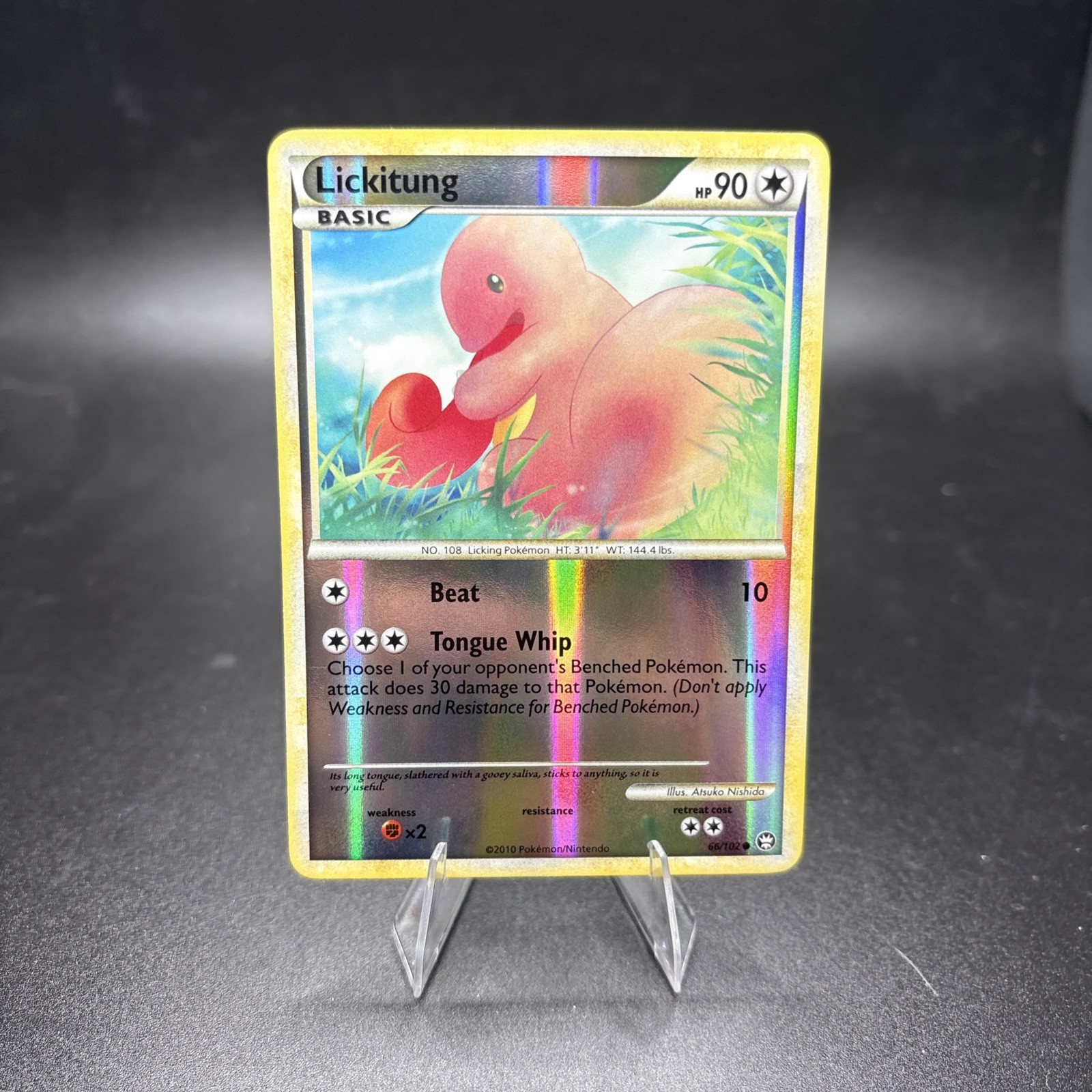 Pokemon Card - Lickitung Triumphant 66/102 Common Reverse Holo NM -j