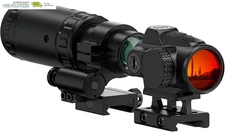 Red Dot and Magnifier Combo with Flip-To-Side Mount, 1.5-5X Variable Zoom, 2MOA