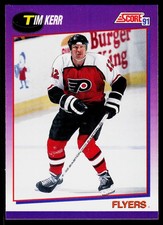 Tim Kerr, 1991-92 Score American, #108, Philadelphia Flyers,