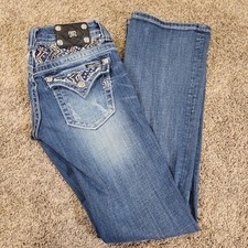 Miss Me Skinny Jeans Embellished Flap Pocket Size 27 — listing 5