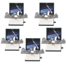 5Packs 3D Folding Bomb Book Toys Pop-up Universe Space Pendant Keychain Ornament