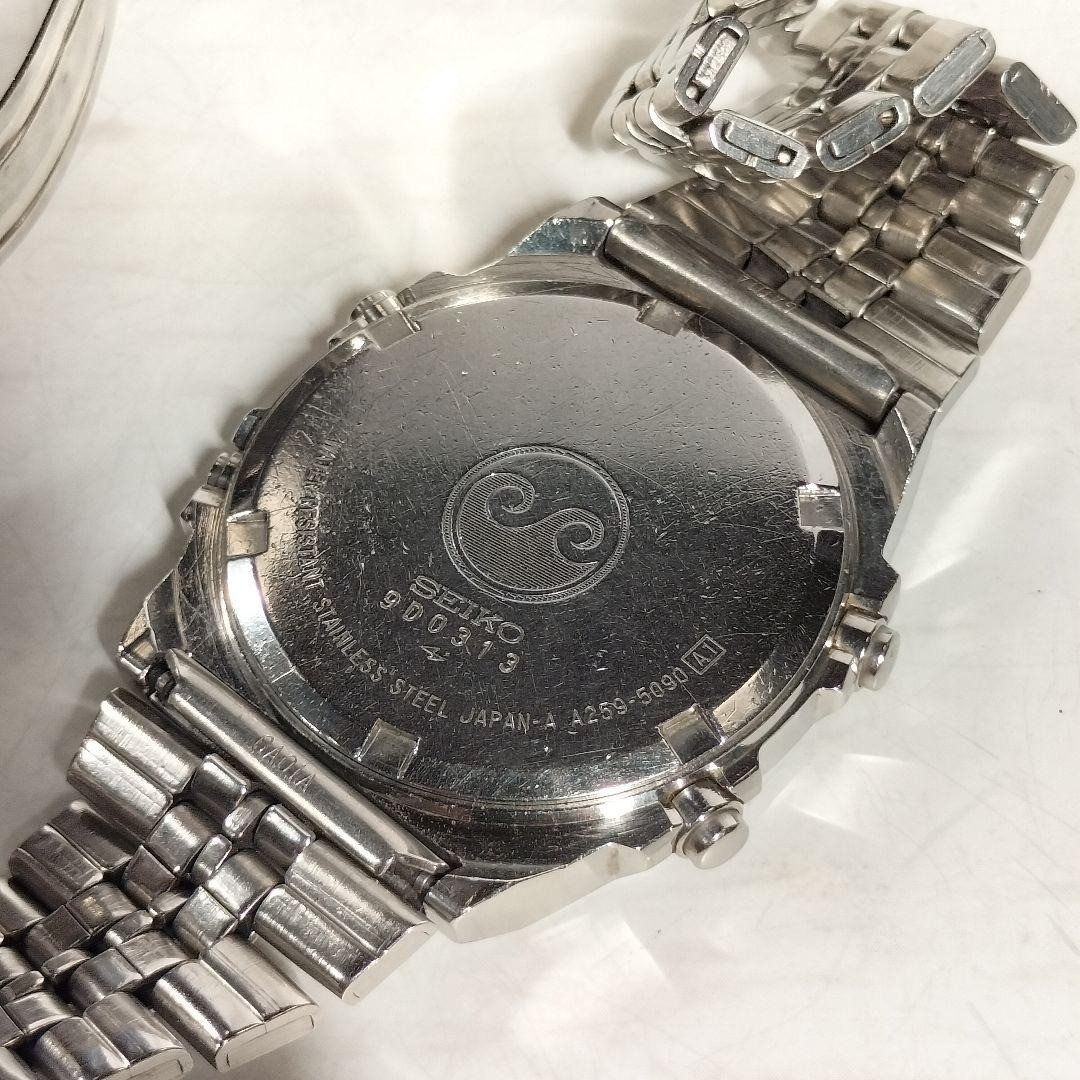 Seiko Silver Wave A259-5090 Men's Watch working product | eBay
