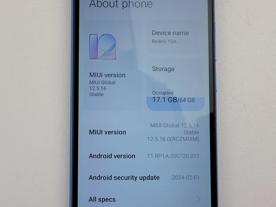 Xiaomi Redmi 10A (220233L2C) 64GB (GSM Unlocked) Dual SIM - CRACKED - H3875 - Image 3 of 4