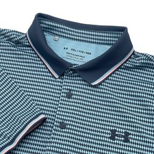 Under Armour Playoff Polo Shirt XXL Blue Black Diamond AOP Performance Golf
